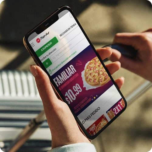 Imagen de vista movil Pizza hut de Macaw Digital Pro