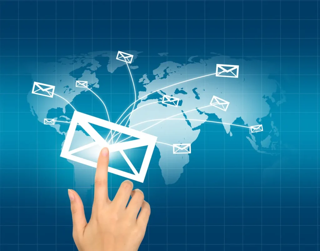 hand-pressing-envelope-that-is-sent-world