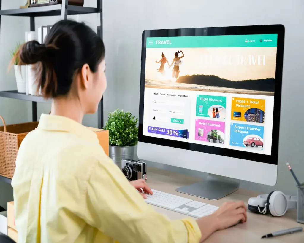 woman-using-application-booking-flight-travel-search-ticket-holiday
